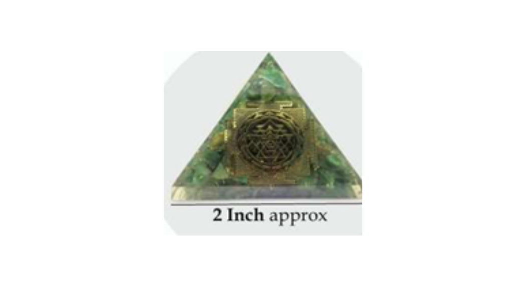 Green Mica Shree Yantra Pyramid